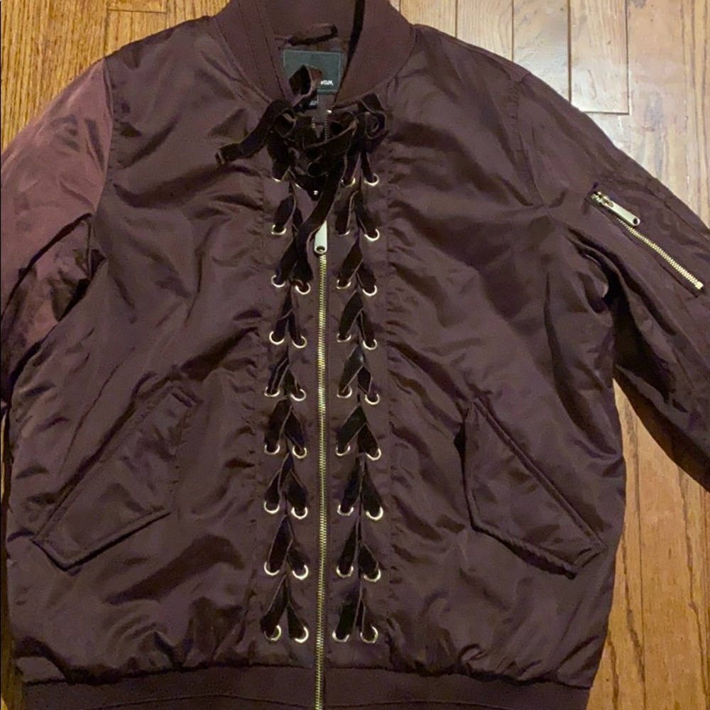 Maroon Bomber Jacket - image 1